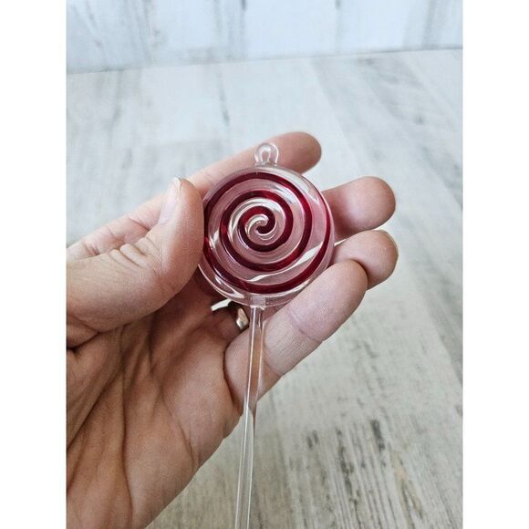 Lollipop sucker candy ornament blue red green vintage lot Xmas tree - Picture 5 of 8